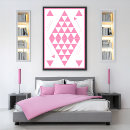 Recherche de triangle rose posters Géométrique