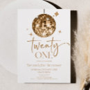 Recherche de gold 21ans anniversaire invitations Minimaliste