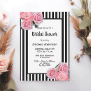 Search for pink white bridal shower invitations Floral