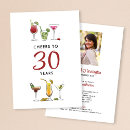 Search for cheers to 30 years invitations Celebration