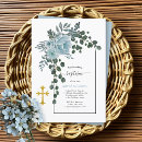 Search for spring christening invitations Dusty blue