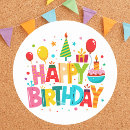 Search for bright happy birthday stickers Simple