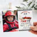 Recherche de race car anniversaire invitations Deux fois plus vite