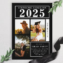Search for photo collage graduation invitations Black and white