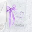 Recherche de purple bridal shower invitations Elle noue le noeud