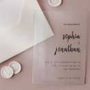 Search for black acrylic wedding invitations Simple