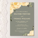 Search for yellow and green wedding invitations Watercolor