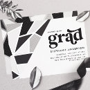 Search for silver foil graduation invitations Black