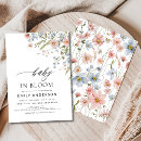 Search for pink and blue baby shower invitations Baby in bloom
