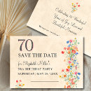 Search for 70th birthday save the dates Seventieth