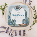 Search for western baby shower plates Blue