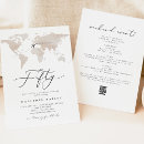 Search for destination birthday invitations World map