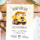 Search for dump truck birthday invitations Minimalist