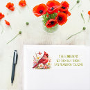 Search for northern cardinal return address labels Watercolor