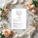 Recherche de vintage mariage menus À fleurs