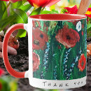 Search for red poppy paintings mugs For her