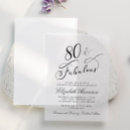 Search for 80th dinner birthday invitations Modern