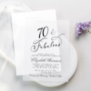 Search for 70th dinner birthday invitations Modern