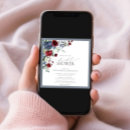 Search for burgundy red bridal shower invitations Botanical