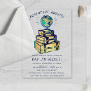 Search for globe invitations Watercolor