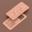 Search for peach business cards Beauty salon