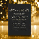 Search for black and gold adult birthday invitations Simple