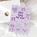 Recherche de purple bridal shower invitations Elle noue le noeud