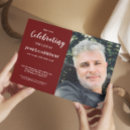 Search for red funeral invitations Remembrance