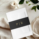 Search for black wedding invitation belly bands Chic