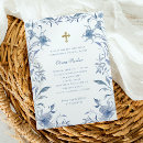 Search for blue first communion invitations Modern script