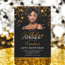 Search for photo 40th birthday invitations Black gold