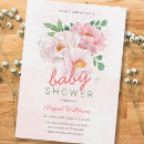 Search for peony baby shower invitations Flower