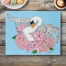 Recherche de cygnes puzzles Rose