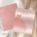 Recherche de princesse 16ans anniversaire invitations Girly