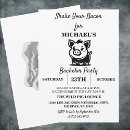 Search for bacon party invitations Pig