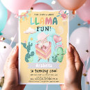 Search for llama 1st birthday invitations Cute