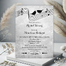 Search for music bridal shower invitations Black and white