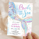 Search for blue mermaid invitations Under the sea party