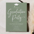 Search for green graduation invitations College university