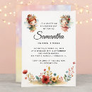 Search for enchanted fairy birthday invitations Enchanted garden flowers greenery