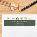 Search for rice return address labels Sushi