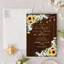 Search for blue and sunflower wedding invitations Rustic