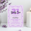 Search for purple 21st birthday invitations Typography