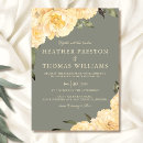 Search for yellow and green wedding invitations Watercolor
