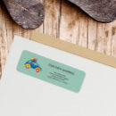 Search for cute car return address labels Colourful