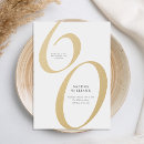 Search for typography 60th birthday invitations Gold