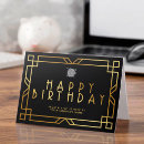 Search for art deco birthday cards Gold