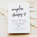 Search for modern couples shower invitations Black and white