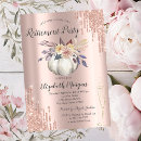 Search for rose gold pumpkin invitations Glitter