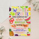 Search for tutti frutti birthday invitations Colourful
